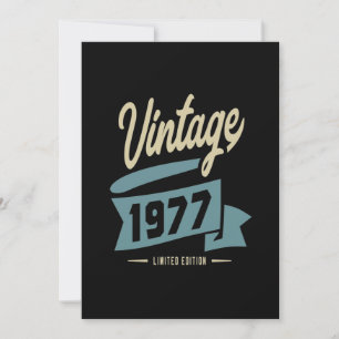 Vintage Since 1977 Birthday Gift Invitation