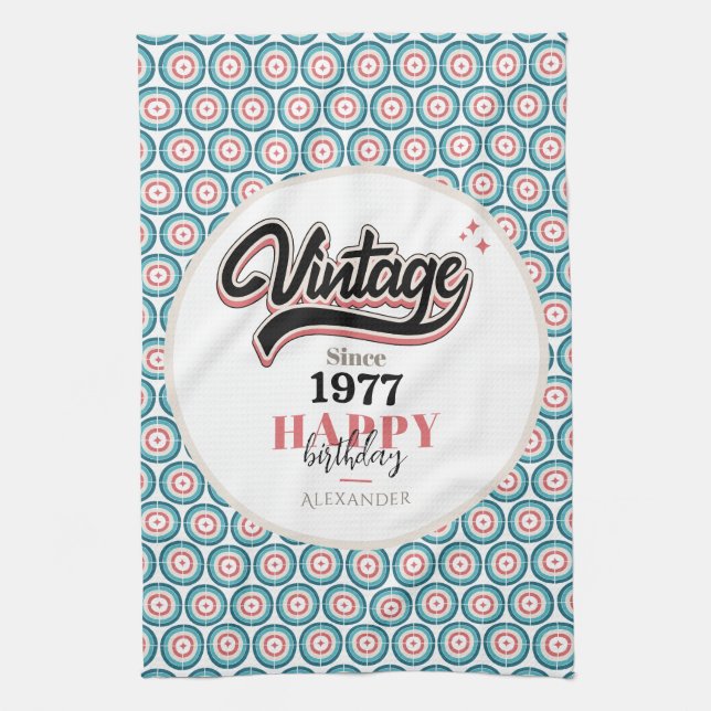 Vintage since - 1977 tea towel (Vertical)