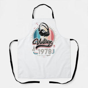 Vintage since 1978 headphones apron