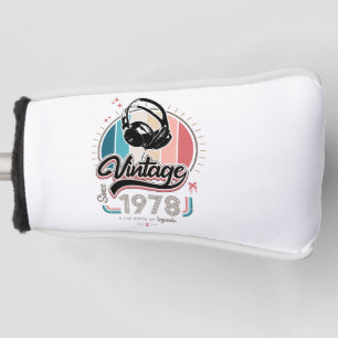 Vintage since 1978 headphones golf head cover