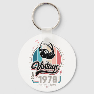 Vintage since 1978 headphones key ring