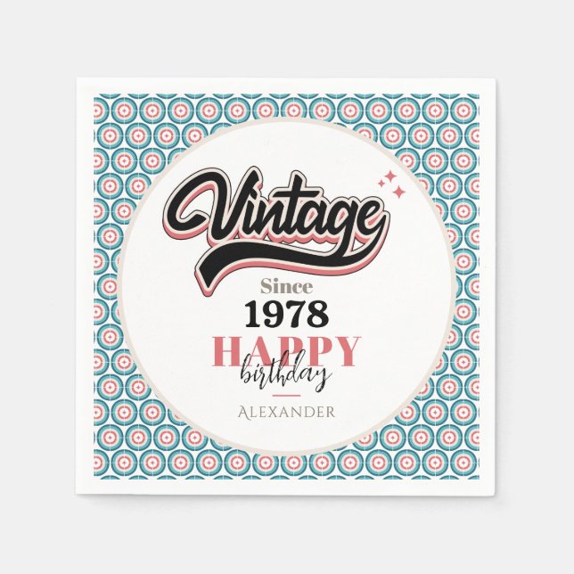 Vintage since - 1978 napkin (Front)