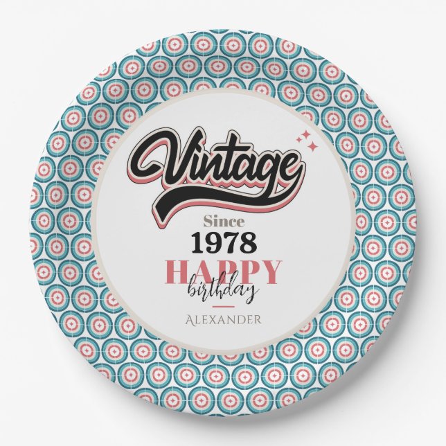 Vintage since - 1978 paper plate (Front)