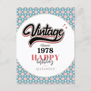 Vintage since - 1978 postcard