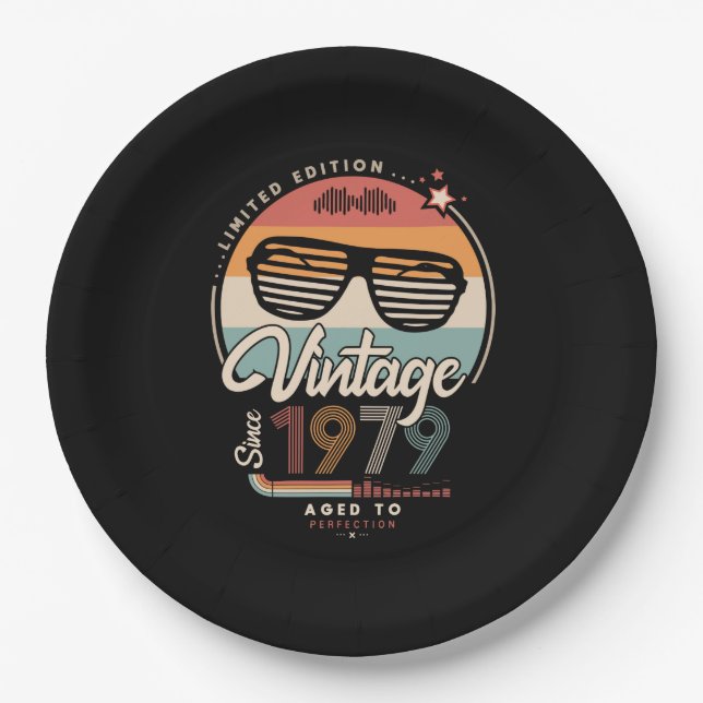 Vintage since 1979 paper plate (Front)