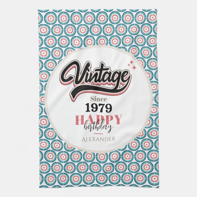 Vintage since - 1979 tea towel (Vertical)