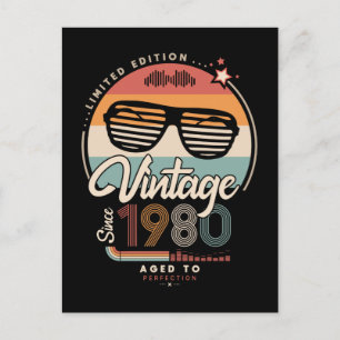 Vintage since 1980 postcard