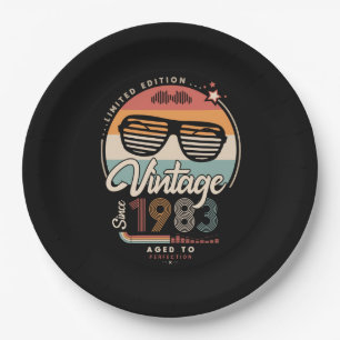 Vintage since 1983 paper plate