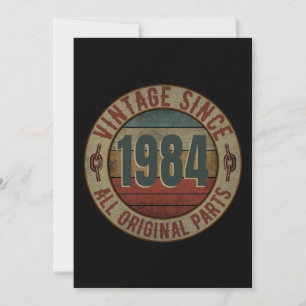 VINTAGE SINCE 1984 ALL ORIGINAL PARTS. INVITATION