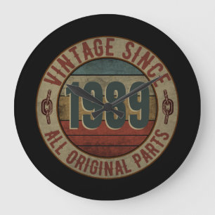 VINTAGE SINCE 1989 ALL ORIGINAL PARTS. LARGE CLOCK