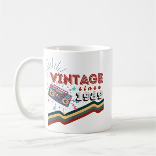 Vintage since 1989 Nostalgic & Vintage Music Coffee Mug
