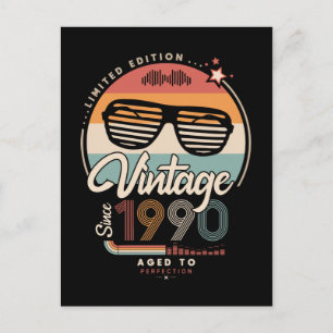 Vintage since 1990 postcard