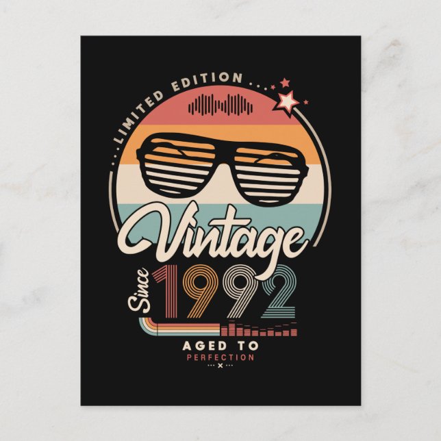 Vintage since 1992 postcard (Front)
