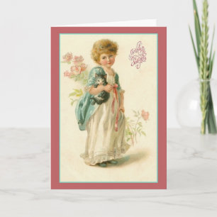 Vintage Sincere Wishes French Birthday Card