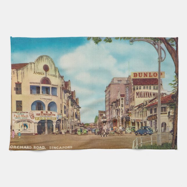 Vintage Singapore Kitchen Towel (Horizontal)