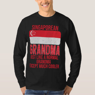 Vintage Singaporean Grandma Singapore Flag For Mot T-Shirt