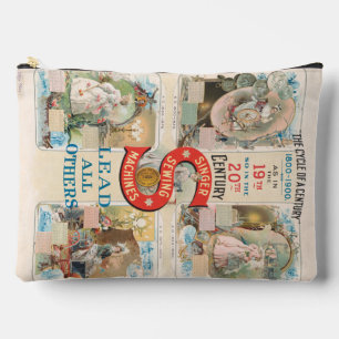 Vintage Singer Sewing Machine Ad Accessory Pouch
