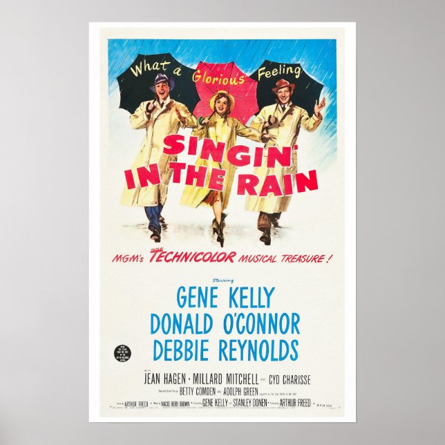 Vintage Singin in the Rain Movie Poster (Front)