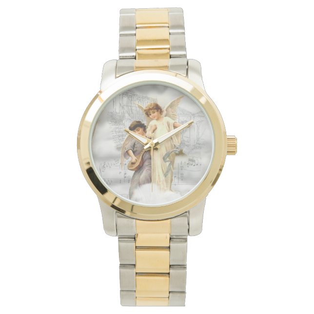 Vintage Singing Angels Two Tone Watch (Front)