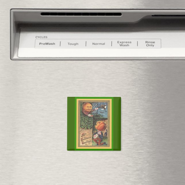 Vintage Singing Pumpkin Man Magnet (In Situ (Dishwasher))