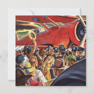 Vintage Single Prop Aeroplane Pilot with Paparazzi