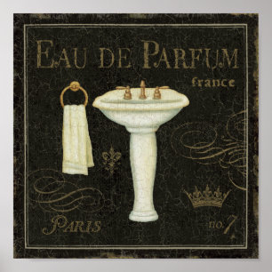 Vintage Sink and Towel Poster