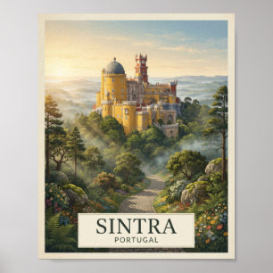 Vintage Sintra Portugal Travel Poster