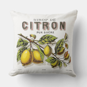 Vintage Sirop de Citron Ad Cushion