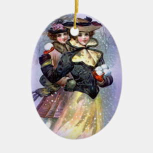 Vintage Sisters Christmas Ornament
