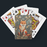 Vintage Sitting Fox William Morris Inspired Floral Playing Cards<br><div class="desc">Experience the timeless elegance of this Vintage Sitting Fox William Morris Inspired Floral Playing Cards. This exquisite deck features a sitting fox surrounded by floral motifs inspired by William Morris's iconic designs. With each card, you'll enjoy the blend of vintage charm and artistic allure, creating a unique and captivating experience....</div>