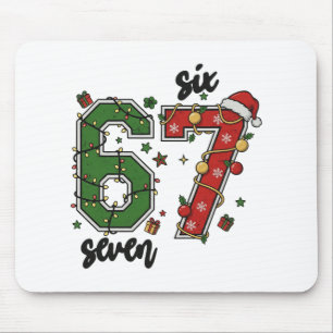 Vintage Six Seven 67 Meme 67 Christmas Holiday Wom Mouse Mat