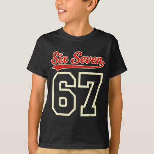 Vintage Six Seven 67 Meme Retro 6 7 Number T-Shirt