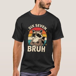 Vintage Six Seven Bruh Raccoon Sunglasses Meme T-Shirt