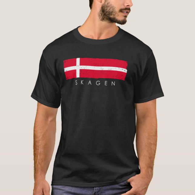 Vintage Skagen Denmark Vacation Denmark Lover T-Shirt (Front)