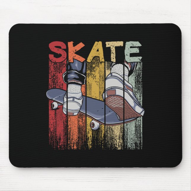 Vintage Skate - Skateboarding Skater Gift Vintage  Mouse Mat (Front)