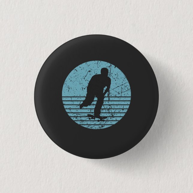 Vintage Skateboard 3 Cm Round Badge (Front)