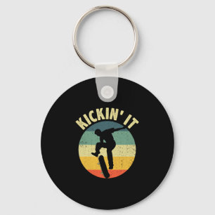 Vintage Skateboard Design For Boys Girls Kids Skat Key Ring