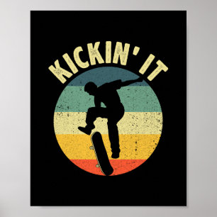 Vintage Skateboard Design For Boys Girls Kids Skat Poster