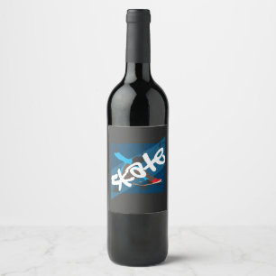 Vintage Skateboard Wine Label