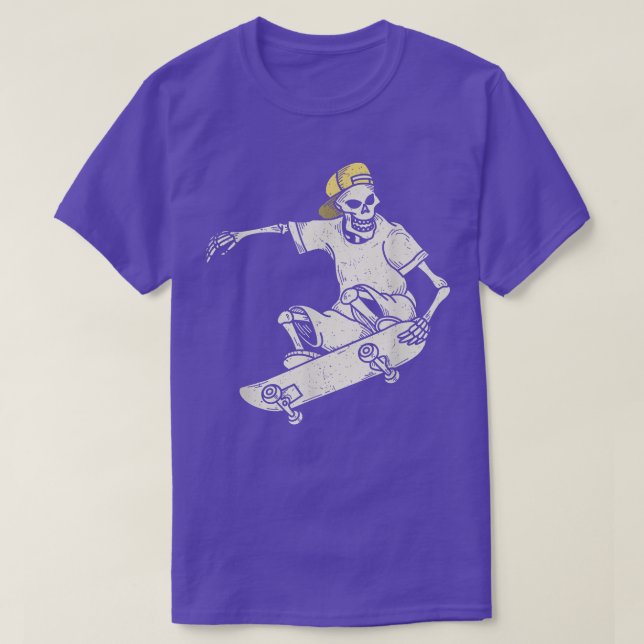 Vintage skateboarding skeleton  T-Shirt (Design Front)
