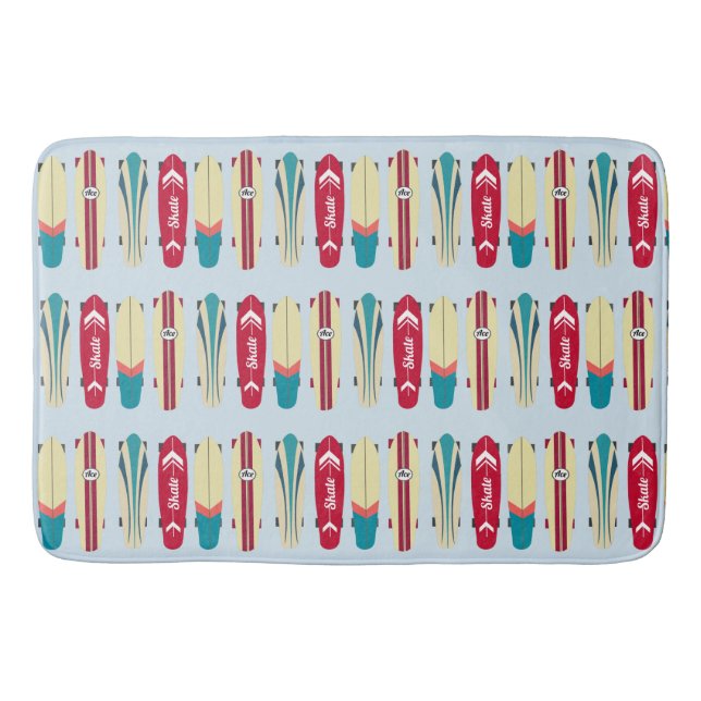 Vintage Skateboards Bath Mat (Front)
