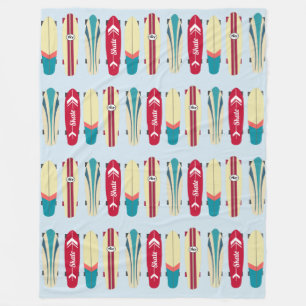 Vintage Skateboards Fleece Blanket