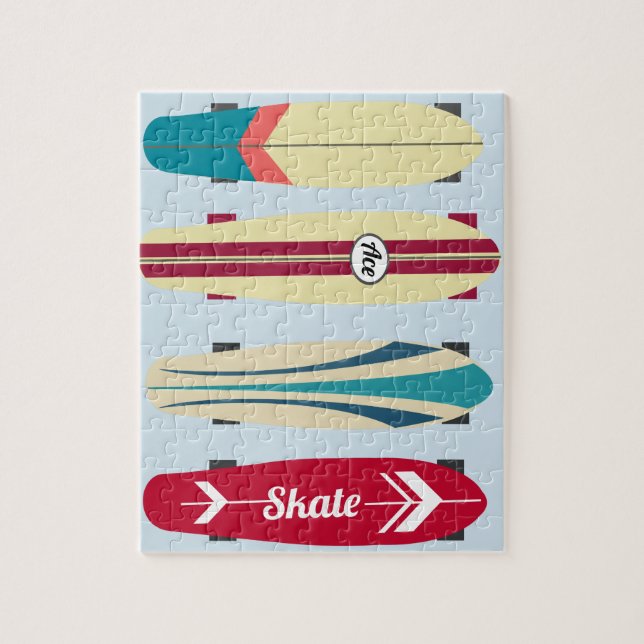 Vintage Skateboards Jigsaw Puzzle (Vertical)