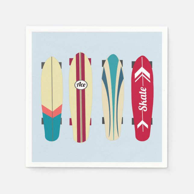 Vintage Skateboards Napkin (Front)