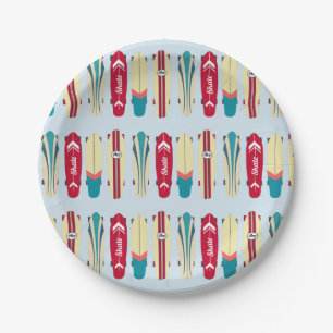 Vintage Skateboards Paper Plate