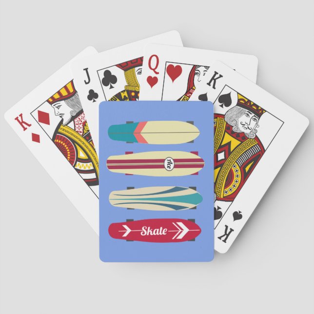 Vintage Skateboards Playing Cards (Back)