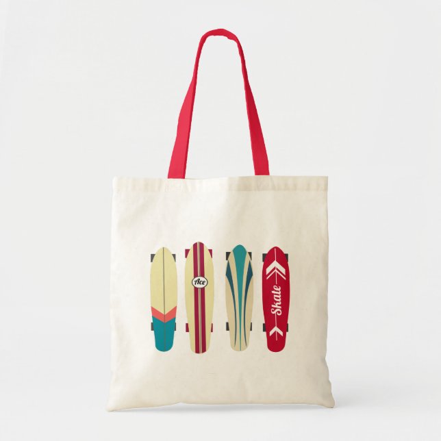 Vintage Skateboards Tote Bag (Front)