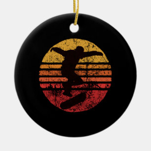 Vintage Skateboatd Ceramic Tree Decoration