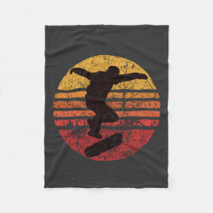 Vintage Skateboatd Fleece Blanket