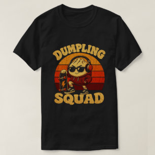 Vintage Skater Dumpling Squad Retro Graphic Tee